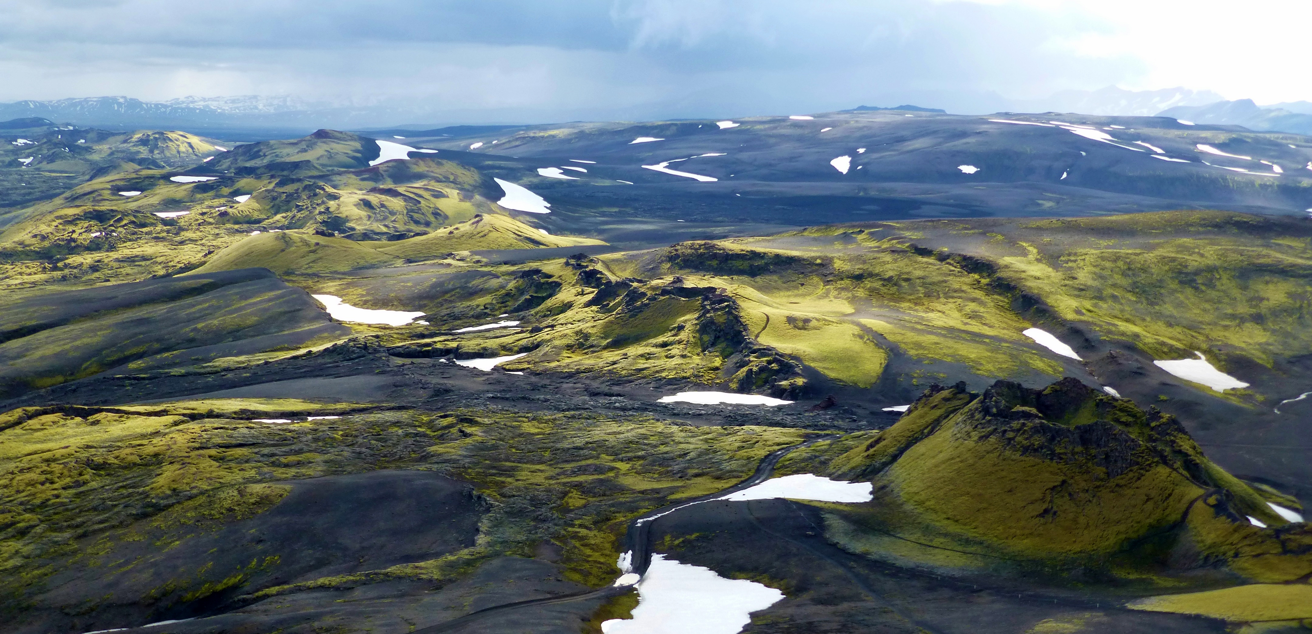 Das isländische Hochland im Süden, Laki Vulkankrater