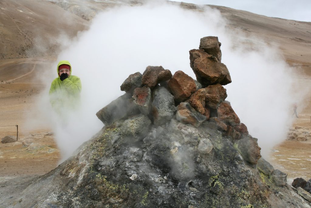 Island, Nordisland, Myvatn, Hochthermalgebiet Namafjall, Namaskard, Fumarolen, Geothermie