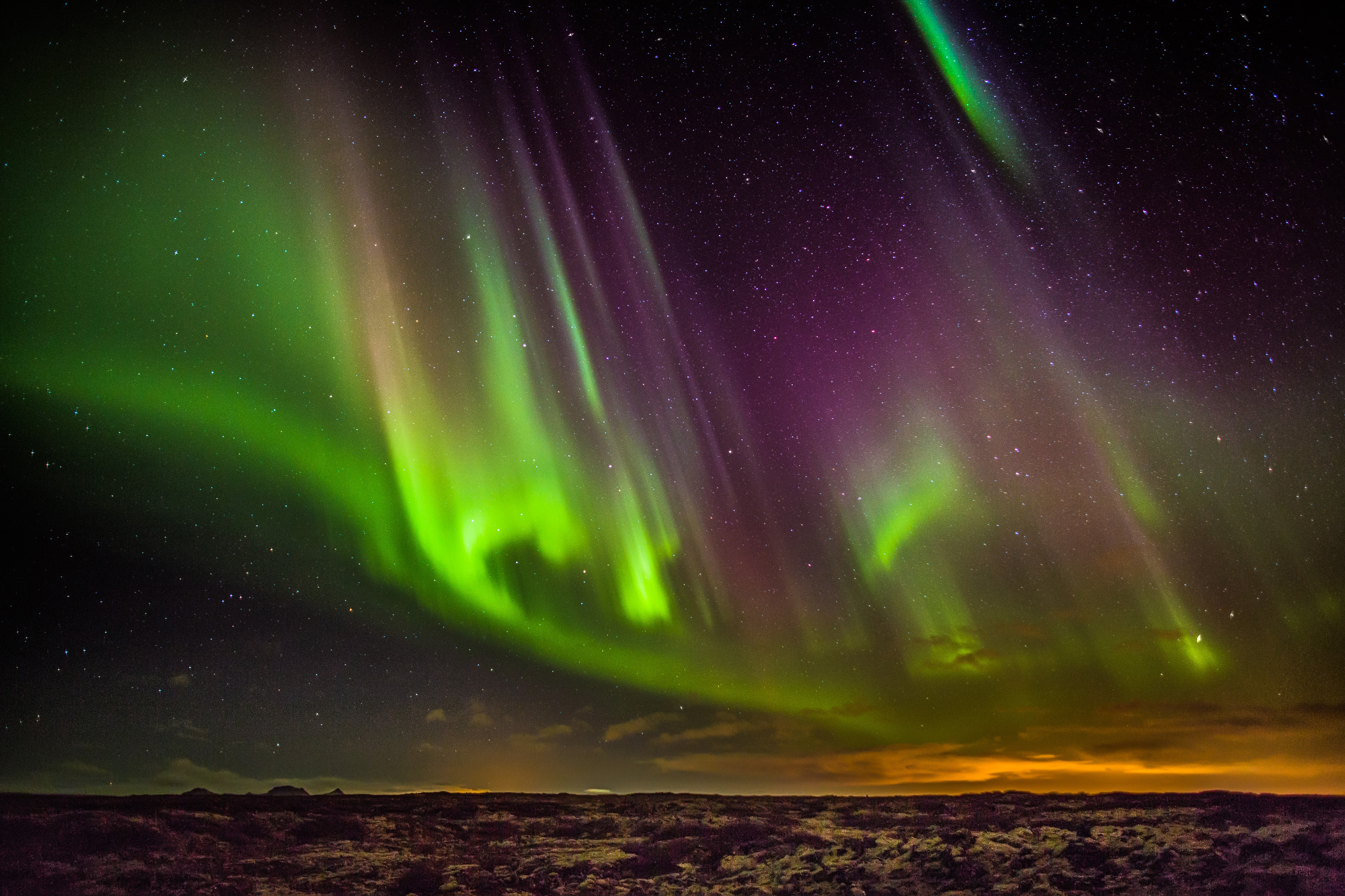 Nordlichter über Island