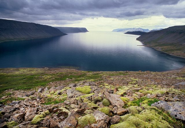 Island, Westfjorde, Arnarfjoerdur, Fjord, Gewitter, Gewitterstimmung, Wolken,