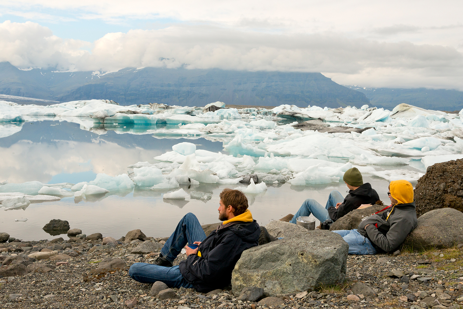 Island, Suedisland, Gletscherlagune, Joekulsarlon, Eis, von der Gletscherzunge Breidamerkurjoekull kalbt der Vatnajoekull in die Lagune, Eisberge, Landschaft, Natur, WerbungPR, 7/2014