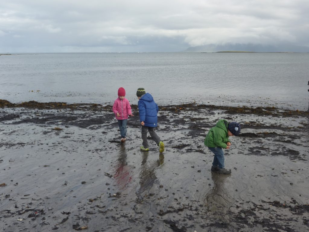 Südisland - Kinder am Meer