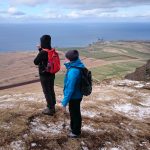 Aussicht auf die Umgebung von Akranes vom Berg Akrafjall