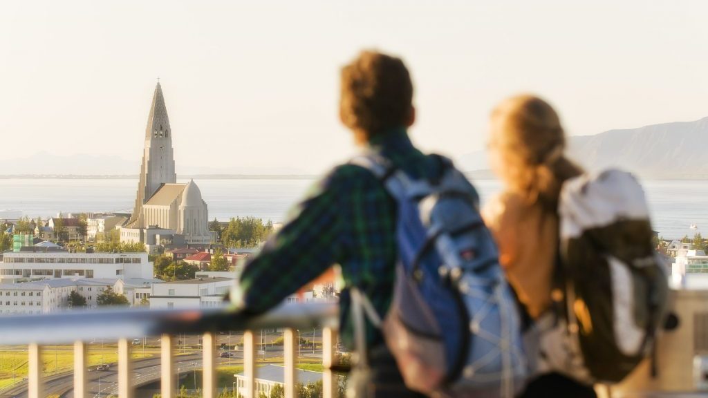 Ausblick auf die Hallgrimskirche in Reykjavik