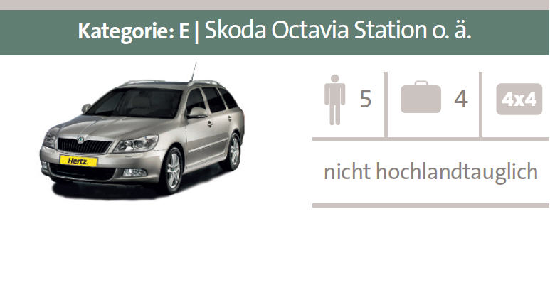 Mietwagen Skoda Octavia Station