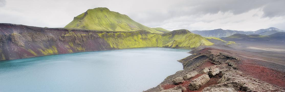 Europa, Skandinavien, Island, Vulkankrater Hnauspollur, bei Landmannalaugar, Nationalpark, Hochland, Landschaft, Natur, Wueste, Insel, Norden, Einsamkeit, Kaltwueste, WerbungPR, 8/2011