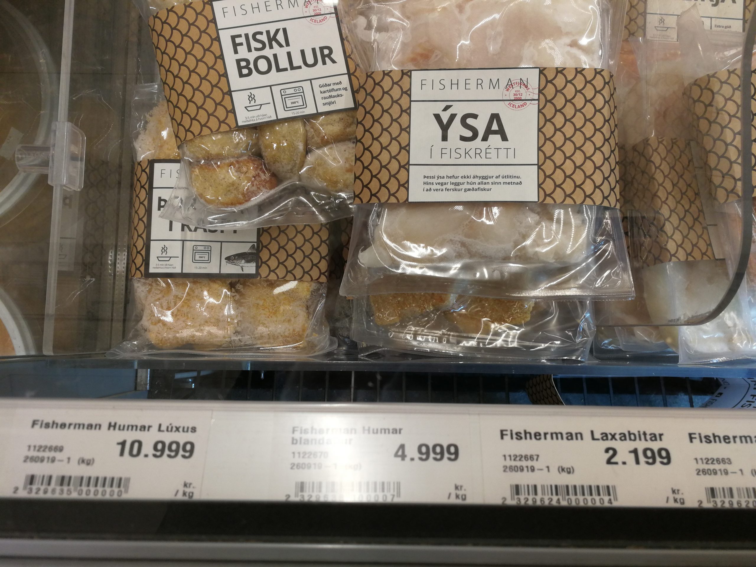 Fisch in einem Supermarkt in Island