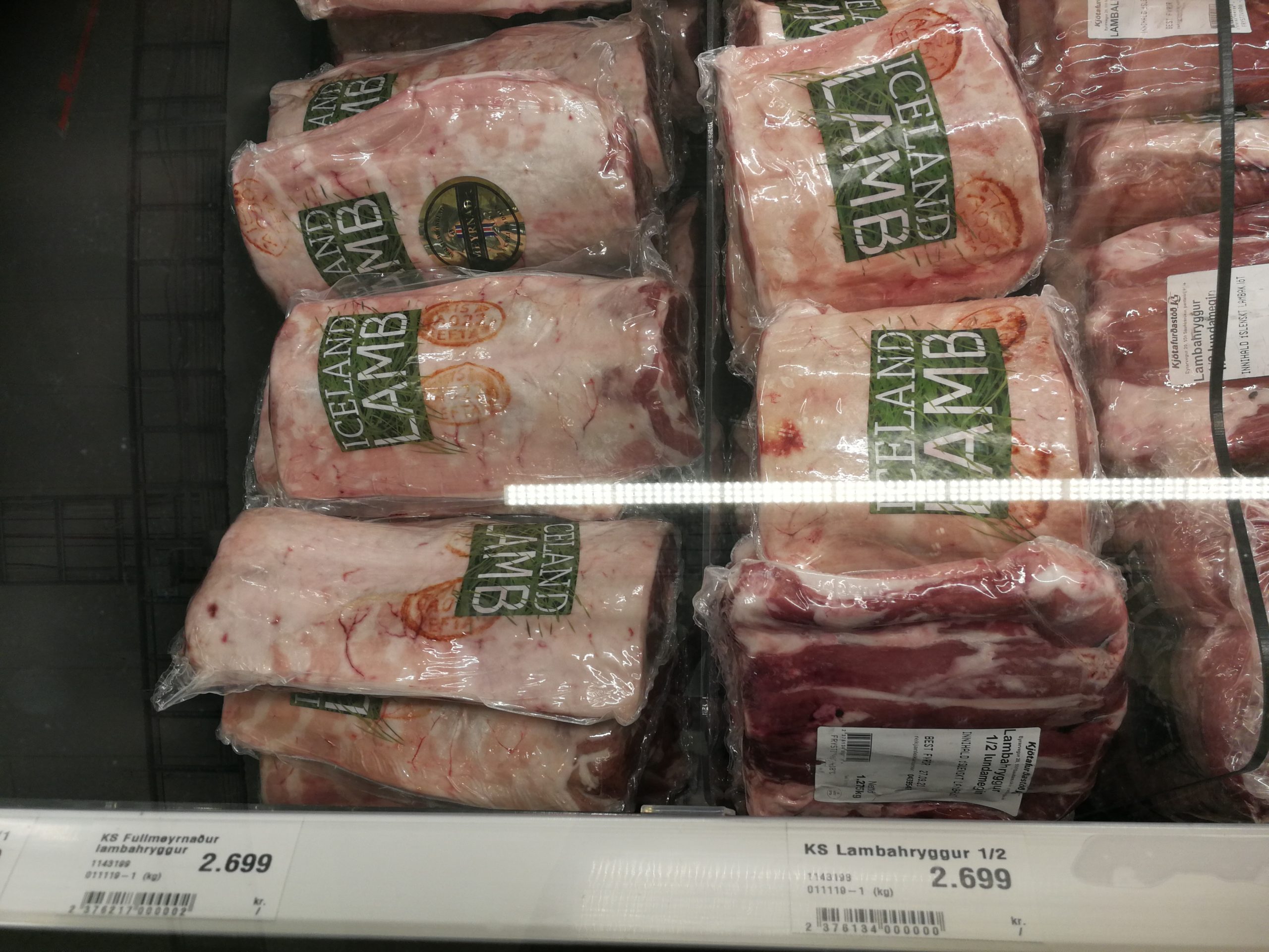 Lammkeule in einem isländischen Supermarkt