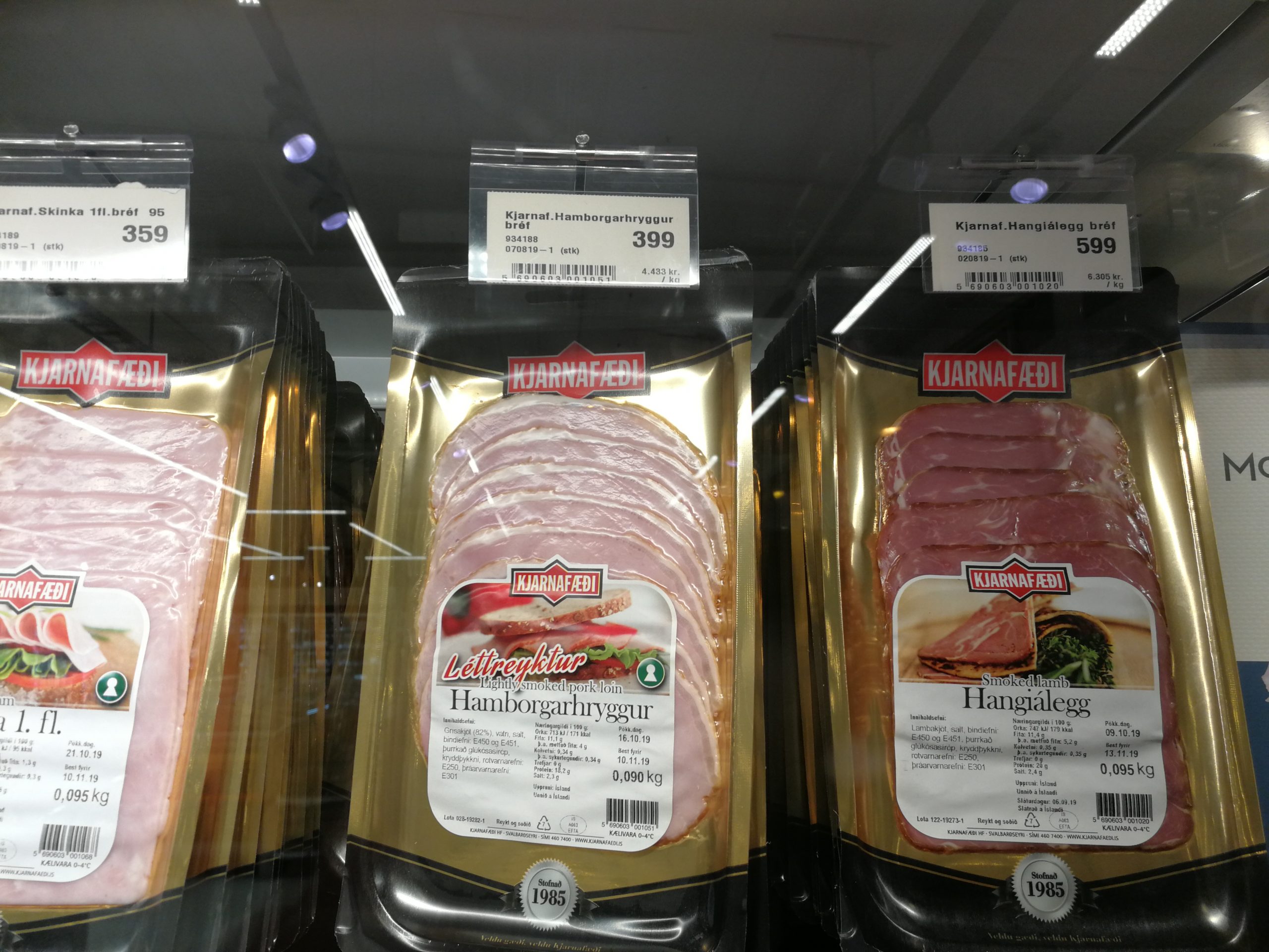 Schinken in einem Island-Supermarkt