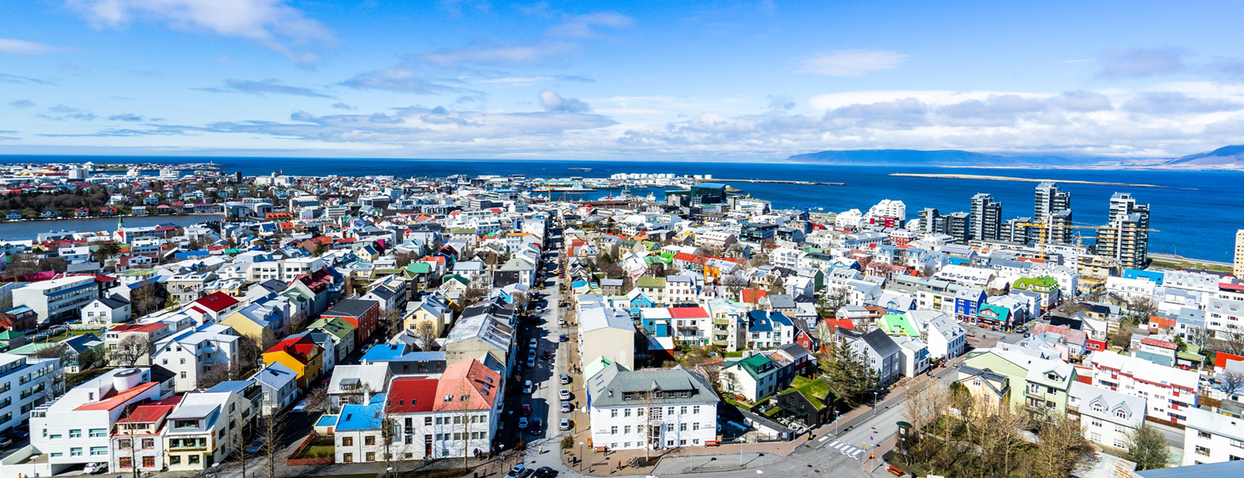 Ausblick über Reykjavik von der Hallgrimskirche